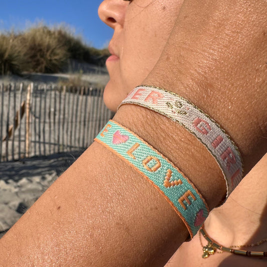 Bracelet ruban message