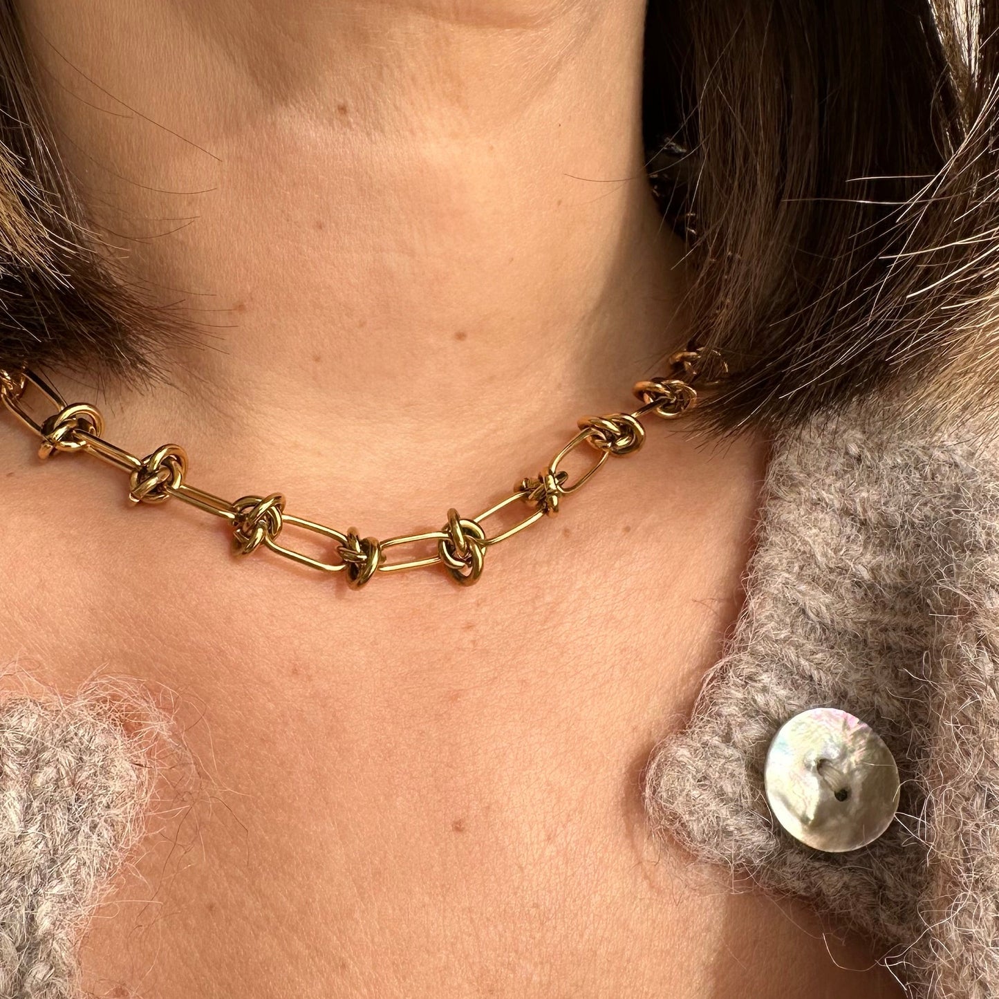 Collier chaine noeuds