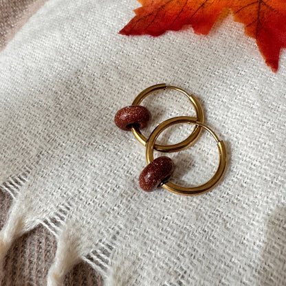Boucles anneau perle naturelle