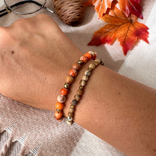 Bracelet perles rondes naturelles