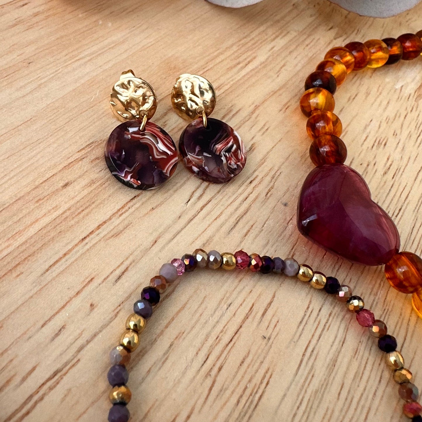 Bracelet perles cristal et doré