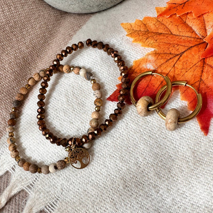 Bracelet perles crystal automne