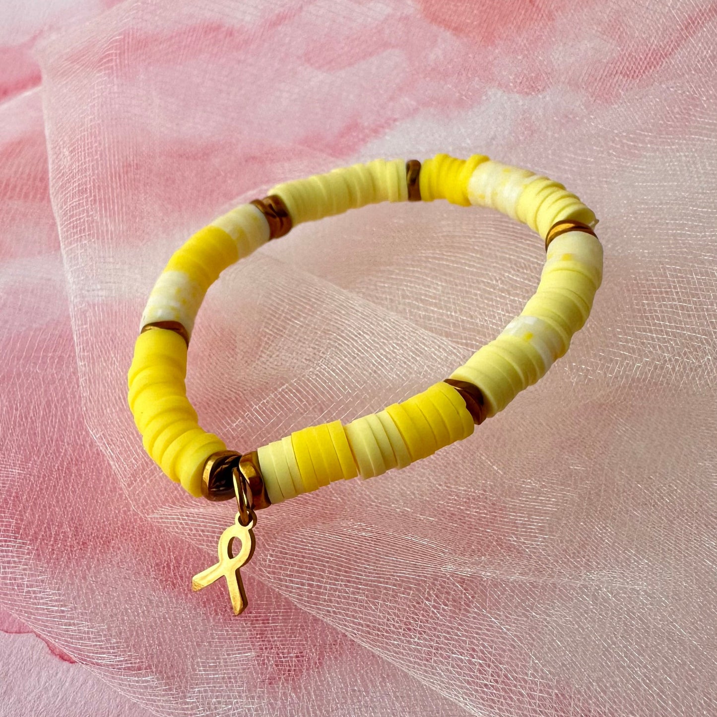 Bracelet Ruban Jaune