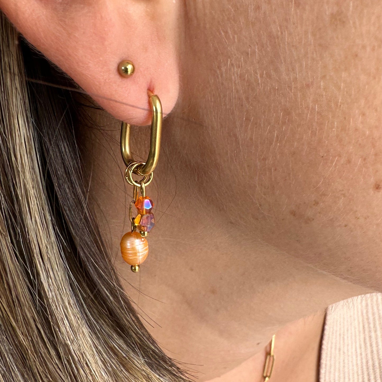 Boucles perles et chaine