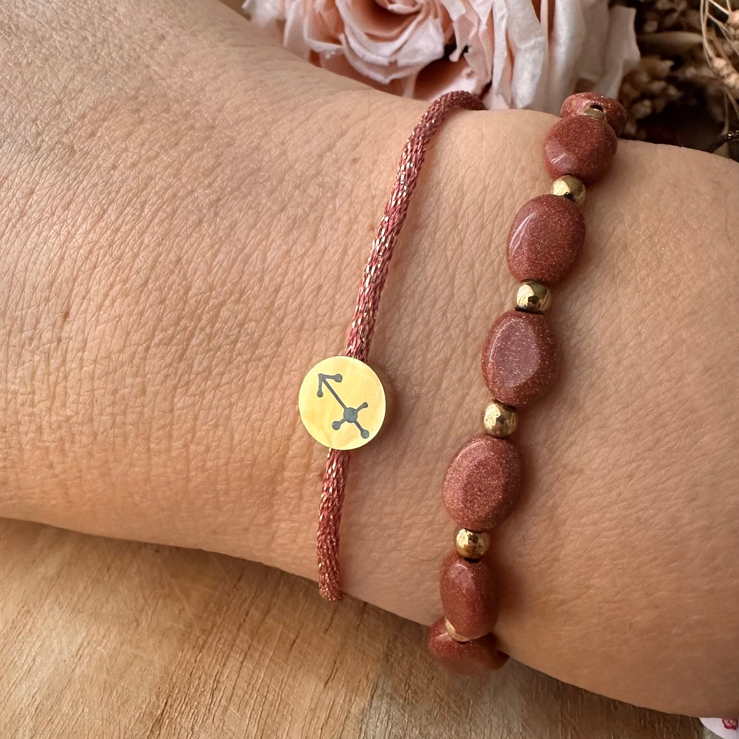 Bracelet astro cordon pailleté