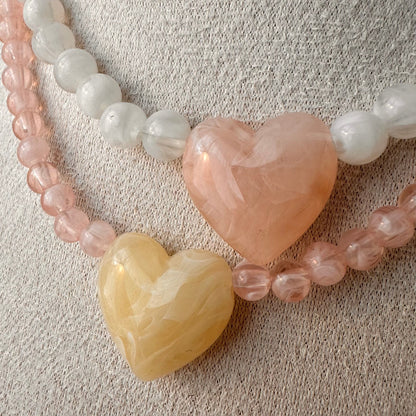 Collier perles coeur