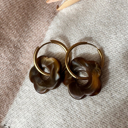 Boucles d'oreilles grandes fleurs