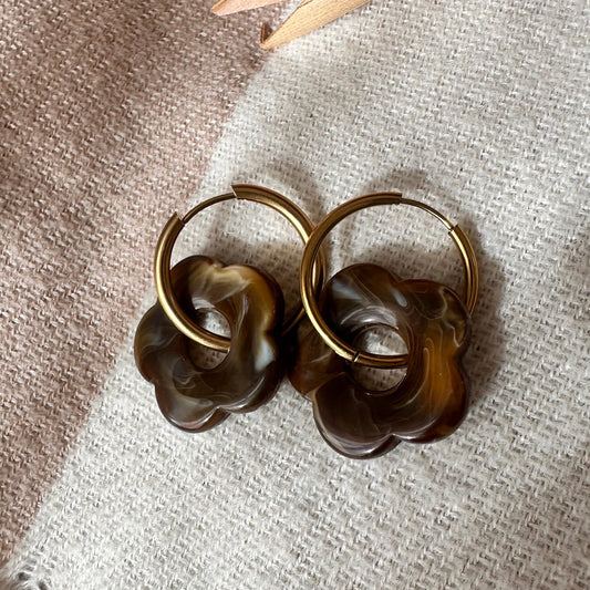 Boucles d'oreilles grandes fleurs