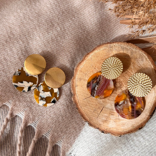 Boucles pendant acrylique