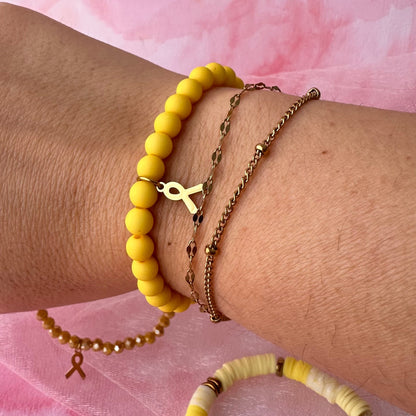 Bracelet Ruban Jaune