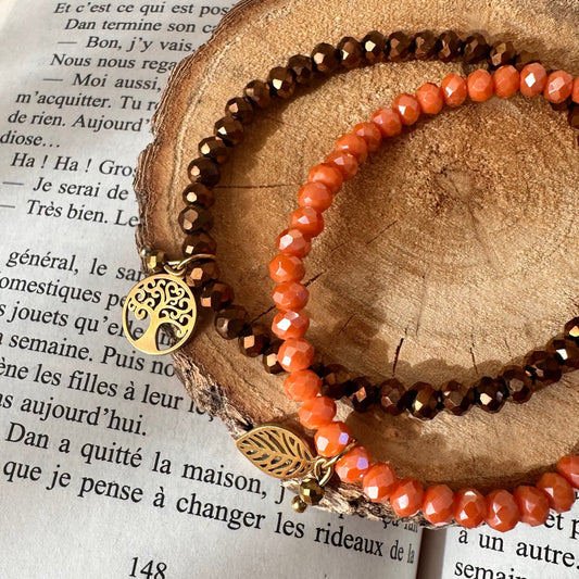 Bracelet perles crystal automne