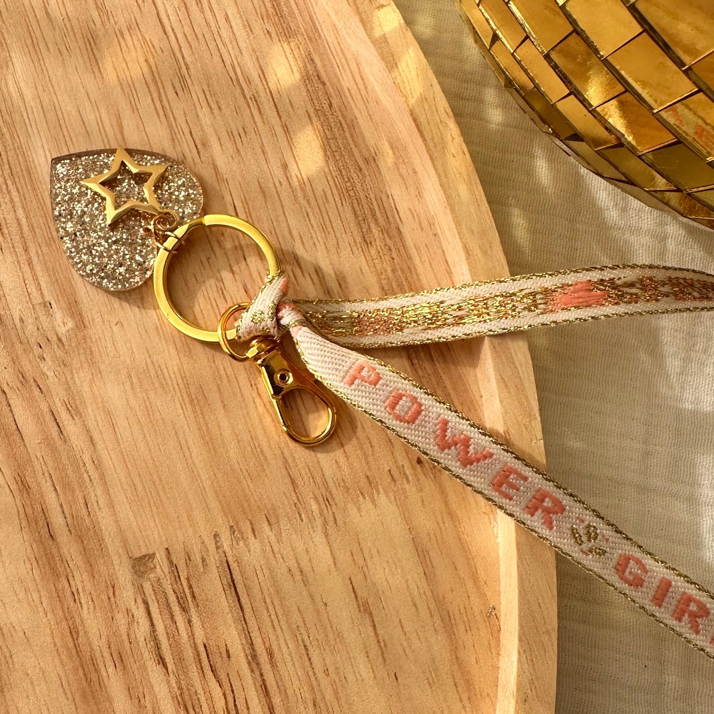 Porte-clés ruban message