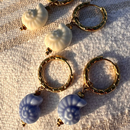 Boucles escargot céramique