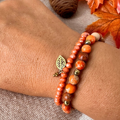 Bracelet perles rondes naturelles