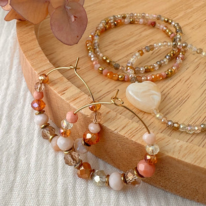 Bracelet perles cristal et doré