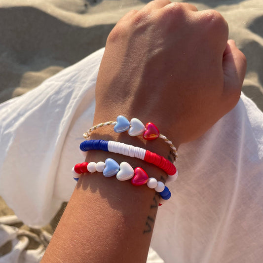 Bracelet bleu/blanc/rouge