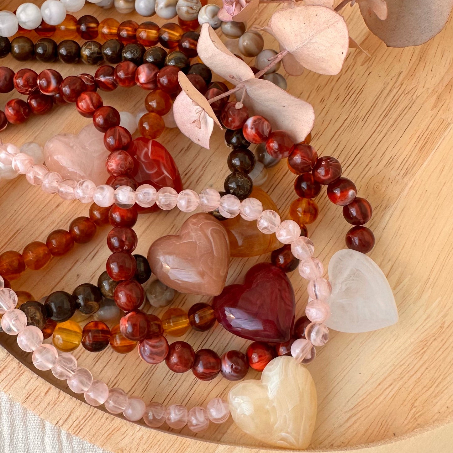 Collier perles coeur