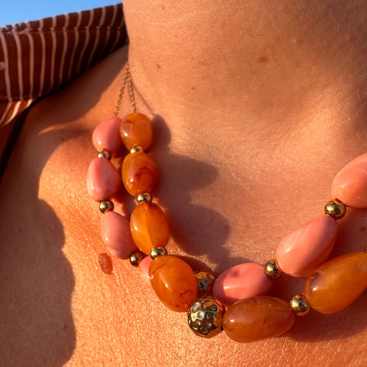 Collier perle résine