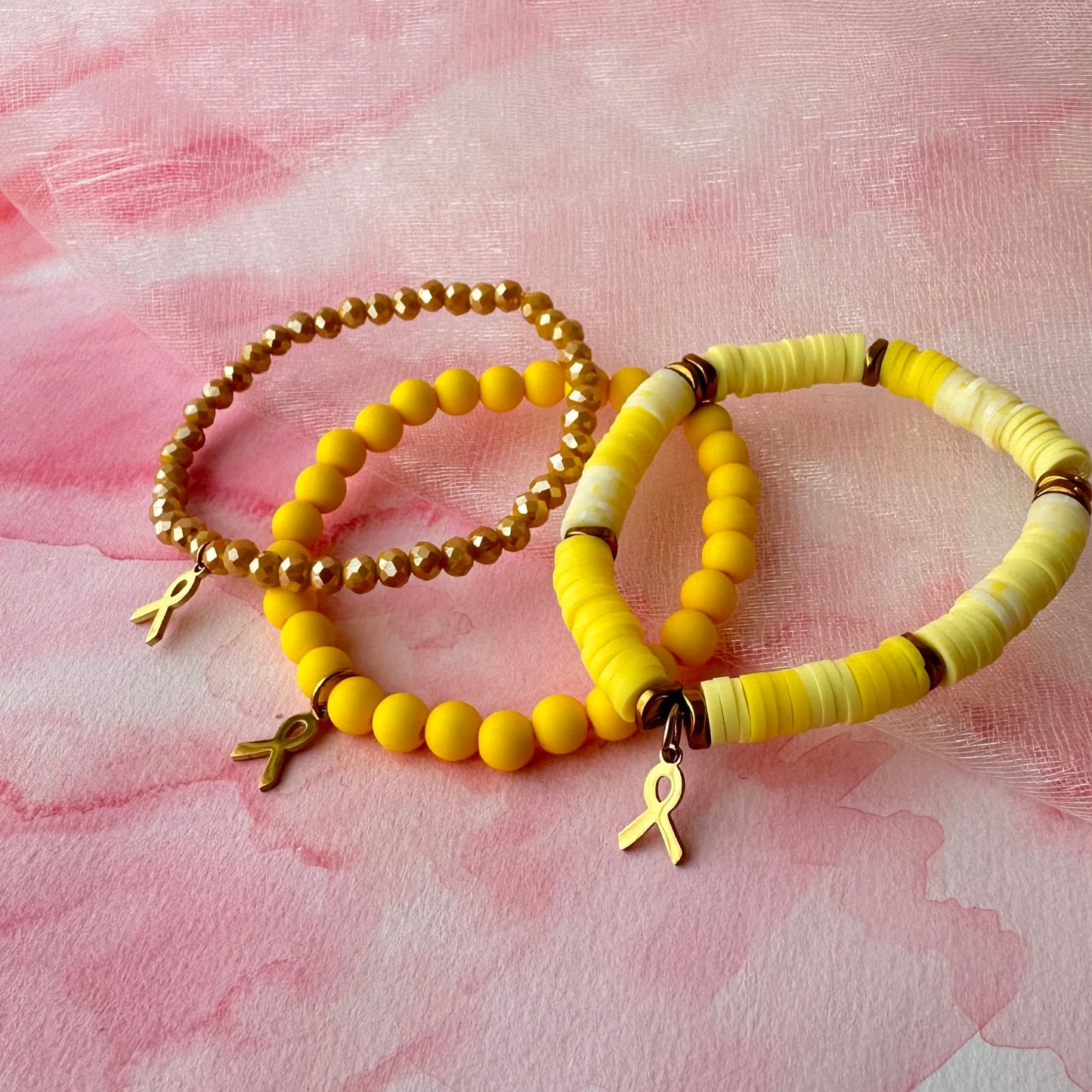 Bracelet Ruban Jaune