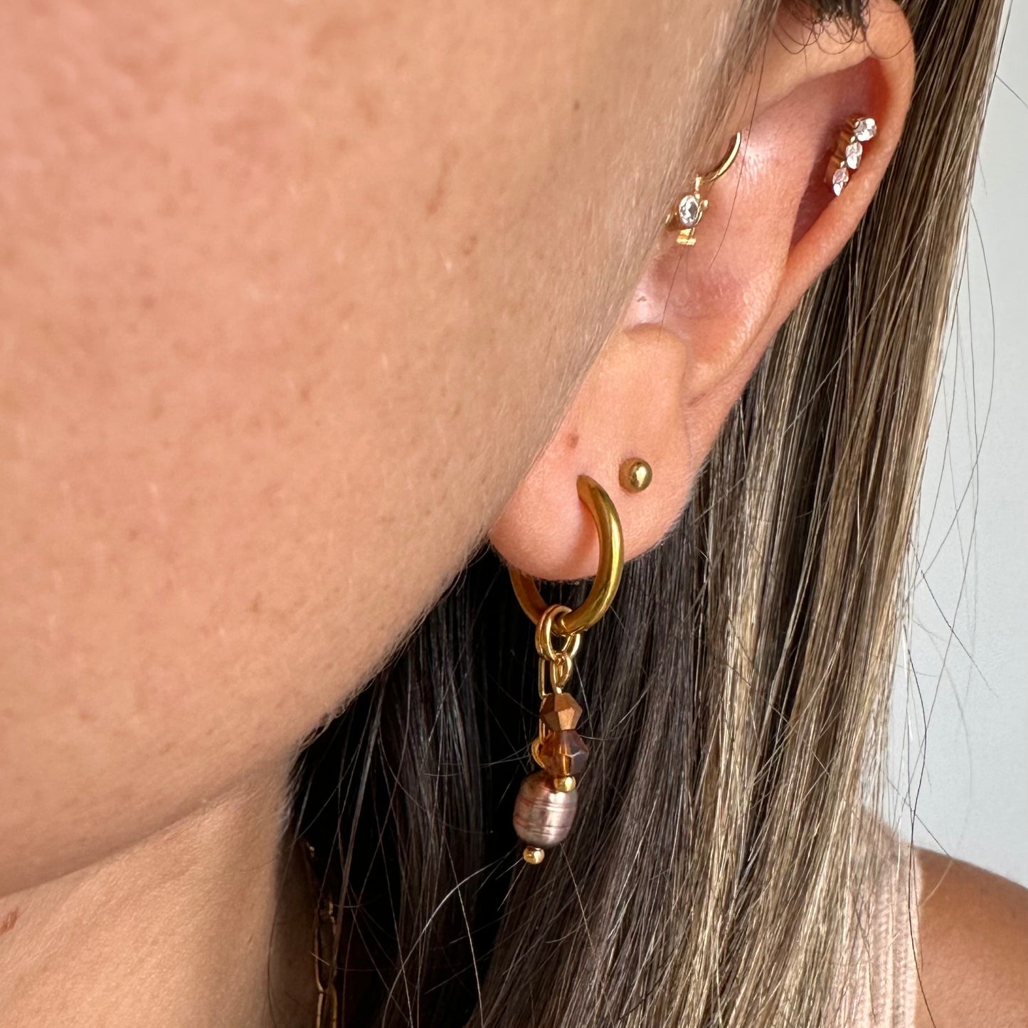 Boucles perles et chaine