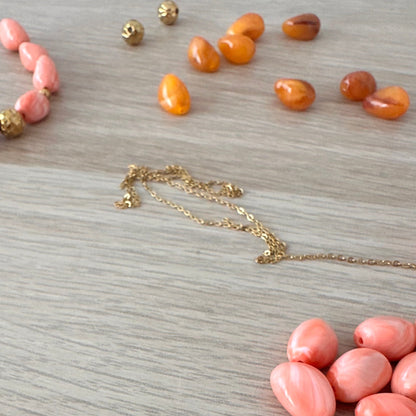 Collier perle résine