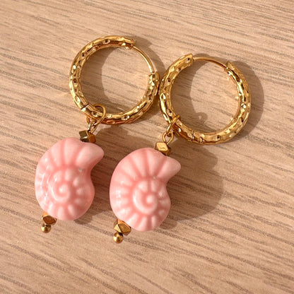Boucles escargot céramique
