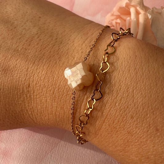 Bracelet trèfle cristal