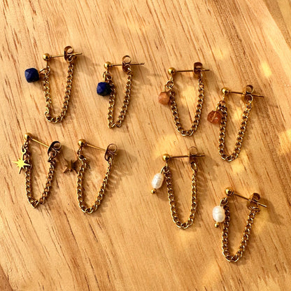 Boucles clou et chaine