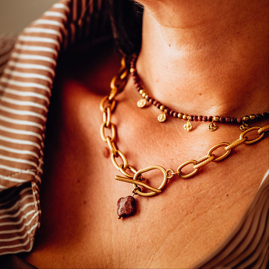 Collier chaine goldstone