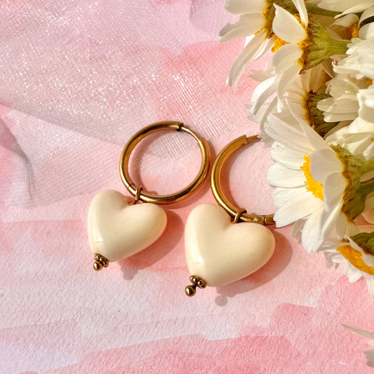 Boucles coeur acrylique