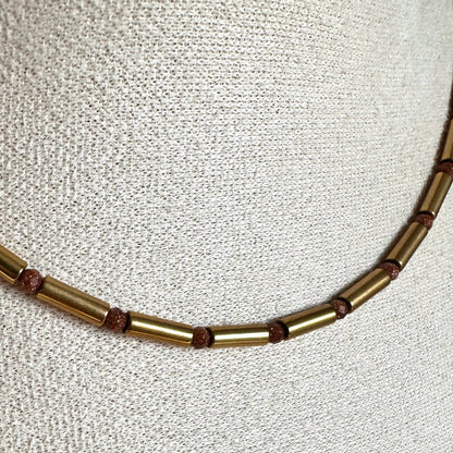 Collier perles tube