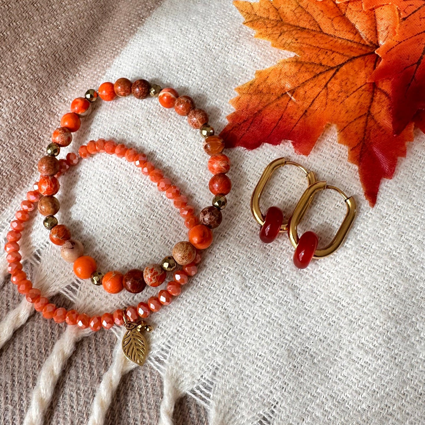 Bracelet perles rondes naturelles