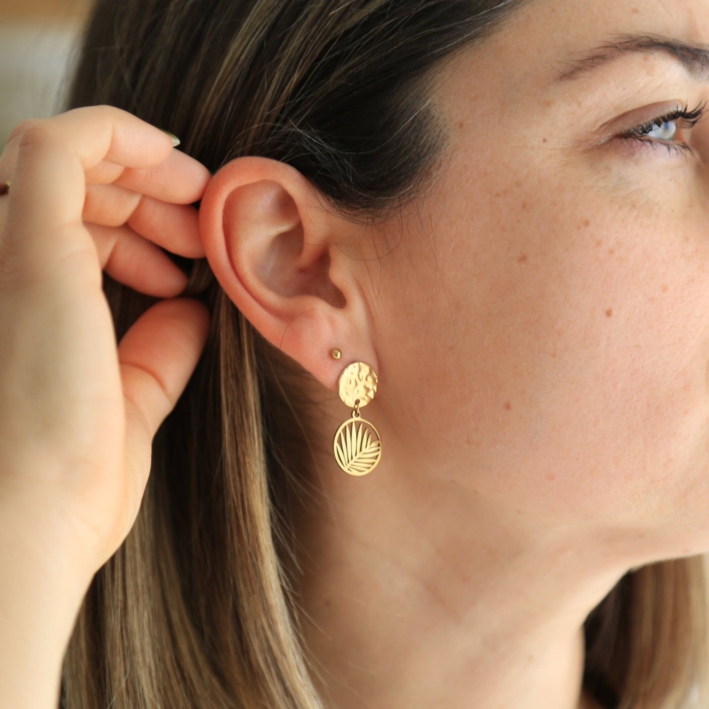 Boucles d'oreilles végétales