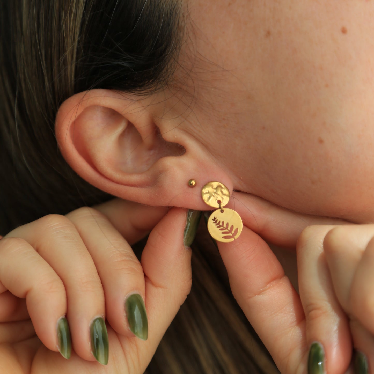 Boucles d'oreilles végétales