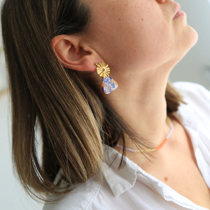 Boucles pendant acrylique
