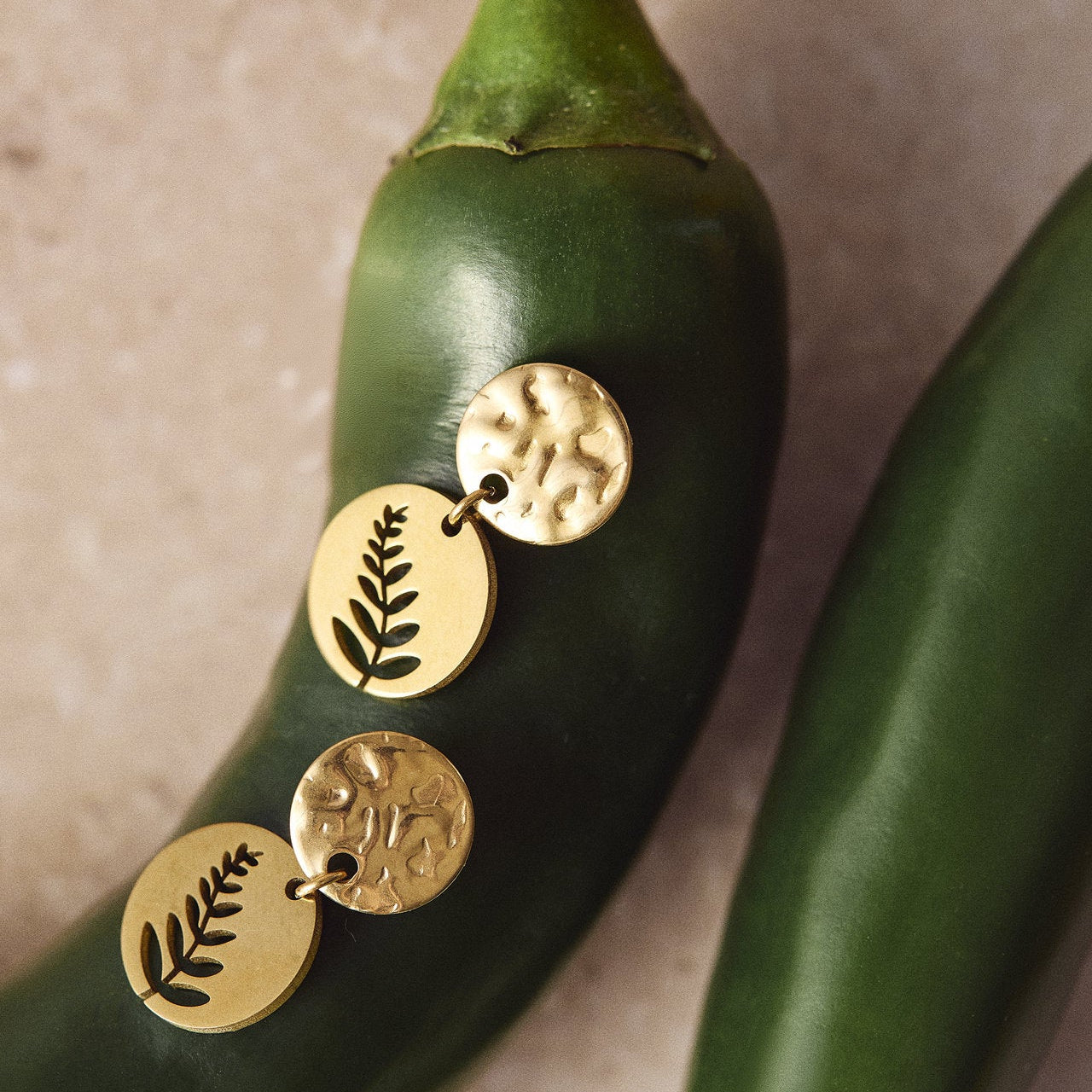 Boucles d'oreilles végétales