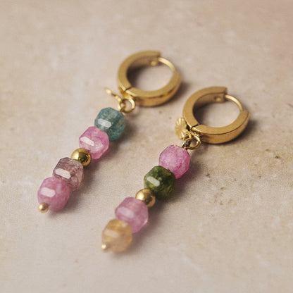 Boucles d'oreilles cube coloré