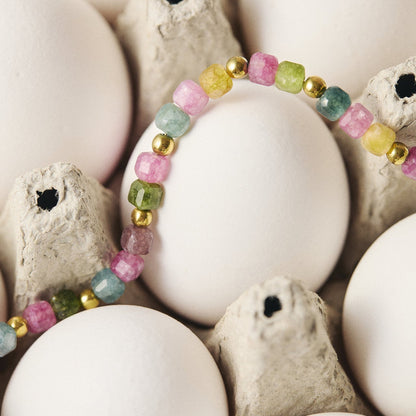 Collier cube coloré