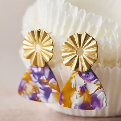 Boucles pendant acrylique