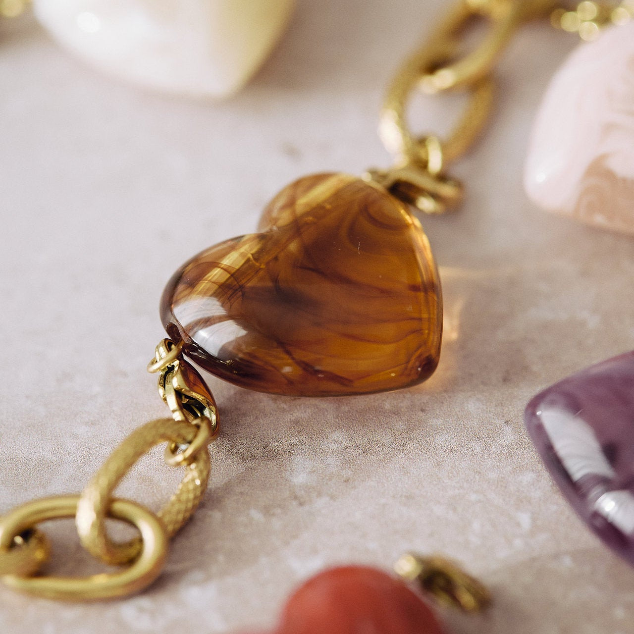 Collier chaine coeur