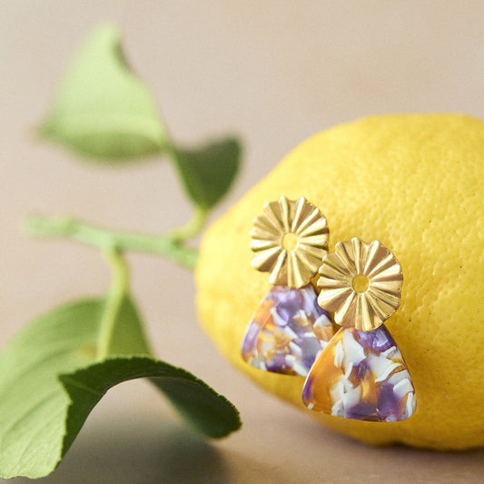 Boucles pendant acrylique